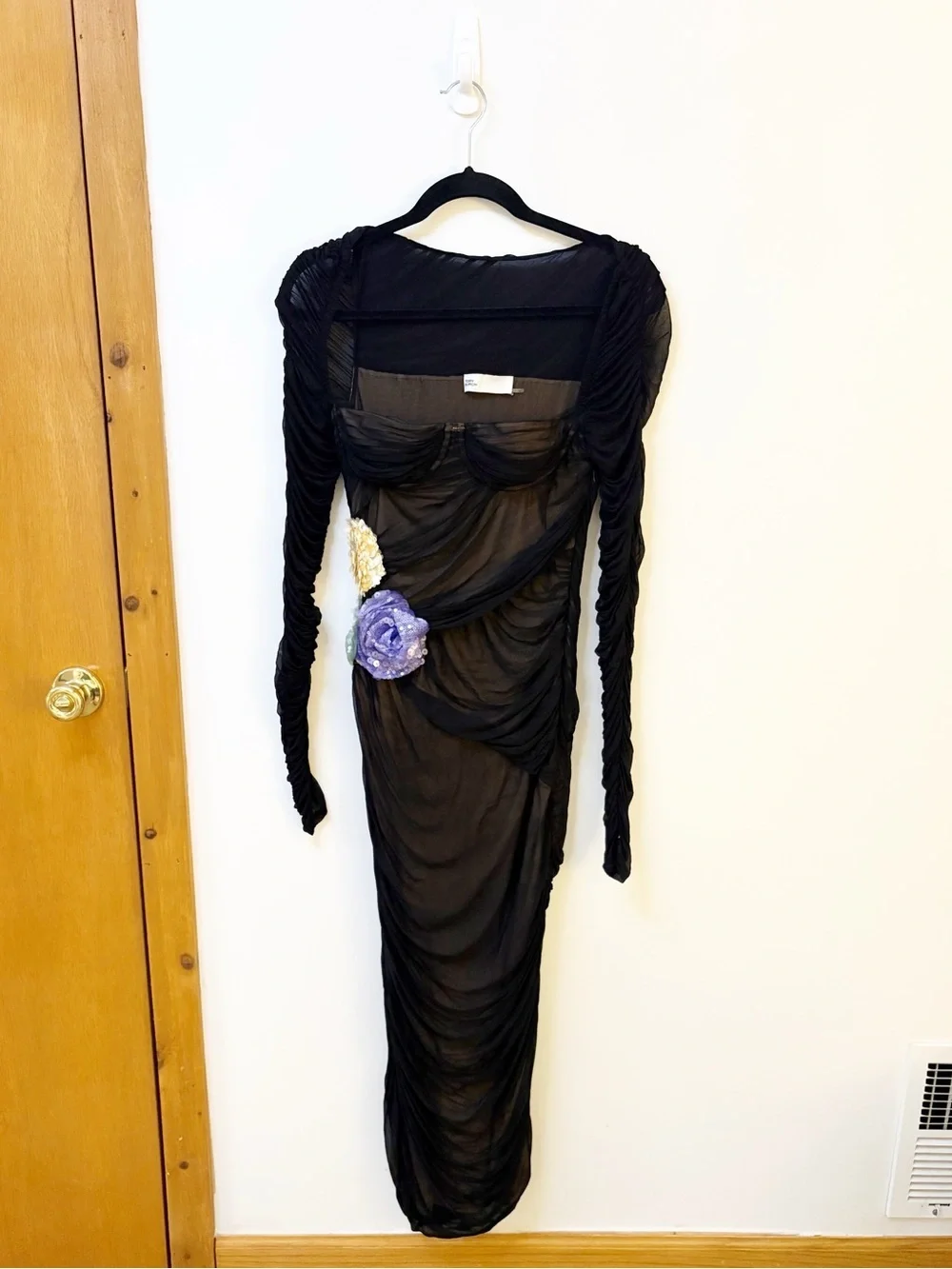 Tory Burch Embellished Viscose Ruched Dress